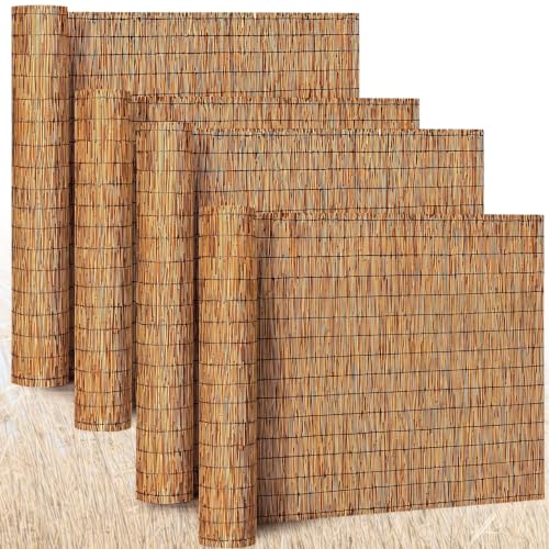 4 Pcs 3 x 16.4 ft Reed Fence Roller (4 Count)