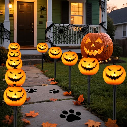 10.5FT Halloween Pumpkin Pathway Lights (5 Count)