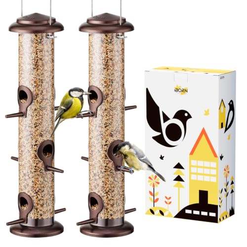 Bird Feeders for Outdoors 15" 6 Ports Chew (2 Count)