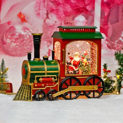 Christmas Train Snow Globe with Music and Lights