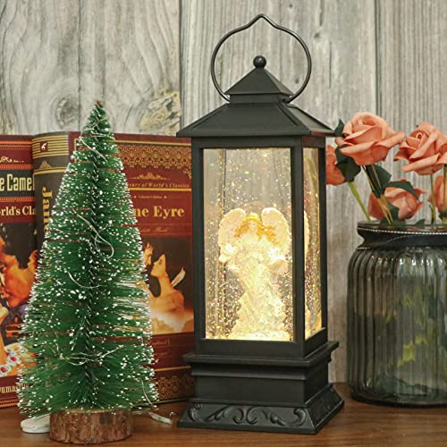Angel Singing Snow Globe Lantern with 6 Hour Timer