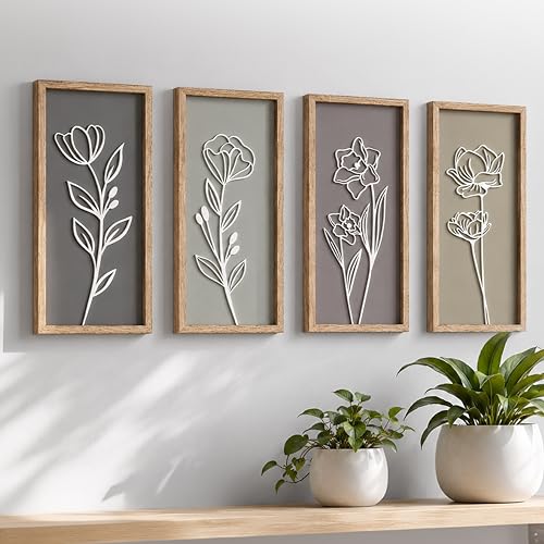 3d Framed Wall Art (4 Count)