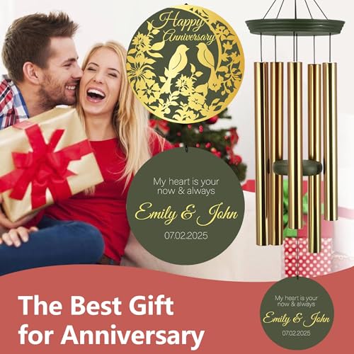Happy Anniversary Wind Chimes Personalized