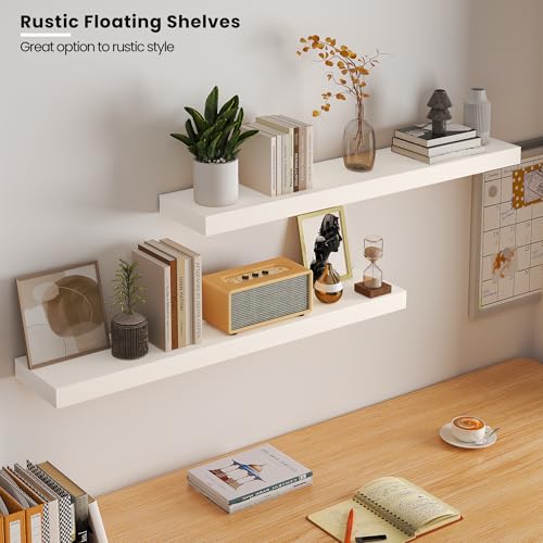Wooden Floating Shelves for Wall 36” x 8”x 1.4” (2 Count)