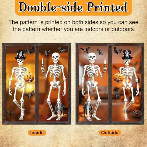 Vintage Halloween Window Clings 6 Sheets (6 Count)