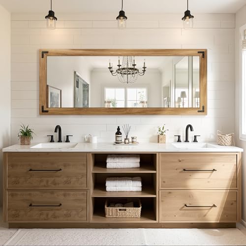 Wood Framed Full Length Mirror for Wall