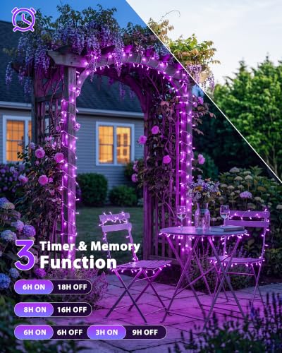 33FT 100 LED Purple Halloween Christmas Fairy Twinkle String Lights (33 Foot)