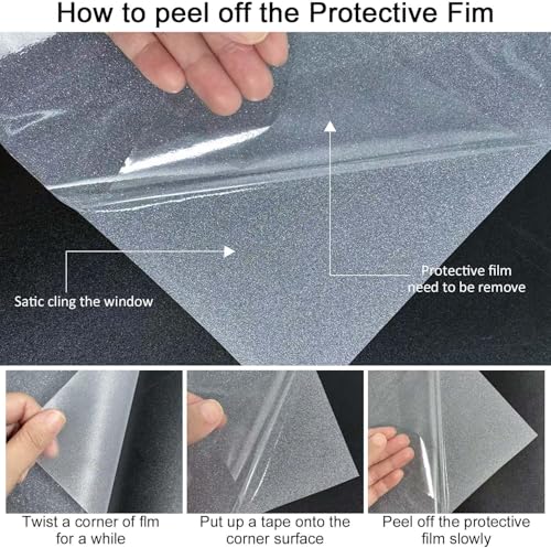 Frosted Glass Window Privacy Film with Tools
