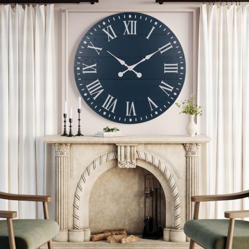 Large Wall Clock with Roman Numeral
