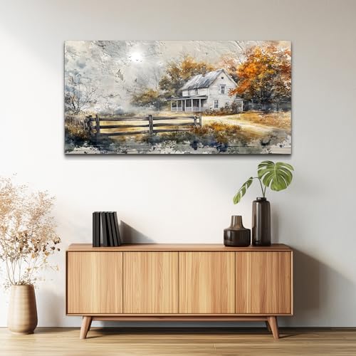 Large Wall Decor Canvas Painting Wall Art For Living Room Dining Room Abstract Ink Landscape Paint Picture Prints Artwork For Corridor Bedroom Office Home Decoration Ready to hang 24x48 In