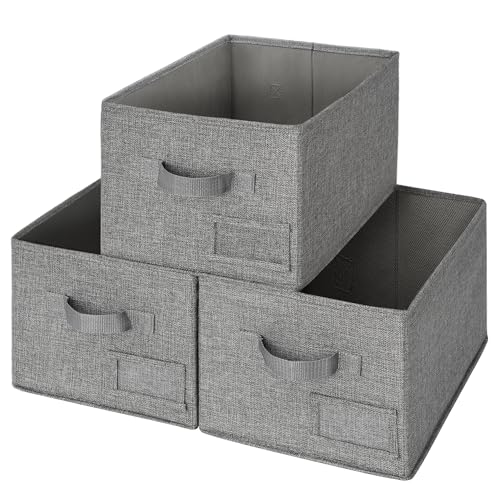 Closet Shelf Baskets with Label (3 Count)