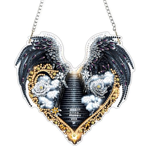 DIY Angel Wings Diamond Painting Hanging Ornament