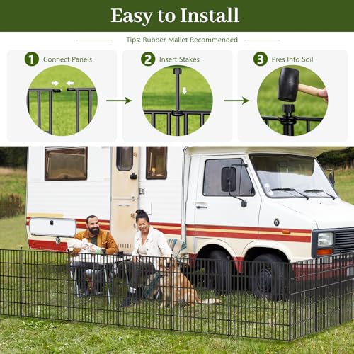 No Dig Garden Fence Outdoor for Yard