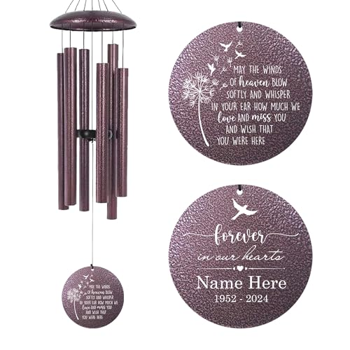 Memorial Dandelion Wind Chimes Personalized