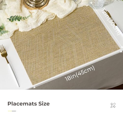 Gold Placemats Set of 12 (12 Count)