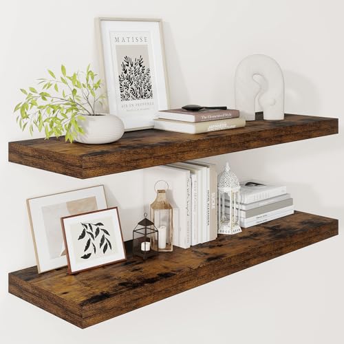 12 Inch Deep Floating Shelves 36” Set of 2 (2 Count)