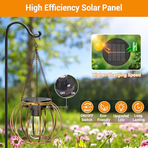 Solar Lanterns Outdoor Waterproof (4 Count)