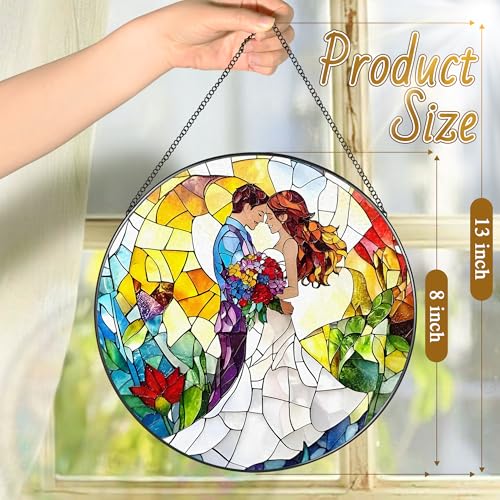 8'' Romantic Couple Wedding Sun Catcher Ornament