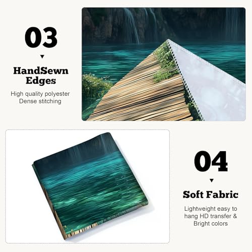 Nature Tapestry Forest Tree Sea Cave Wall Hanging