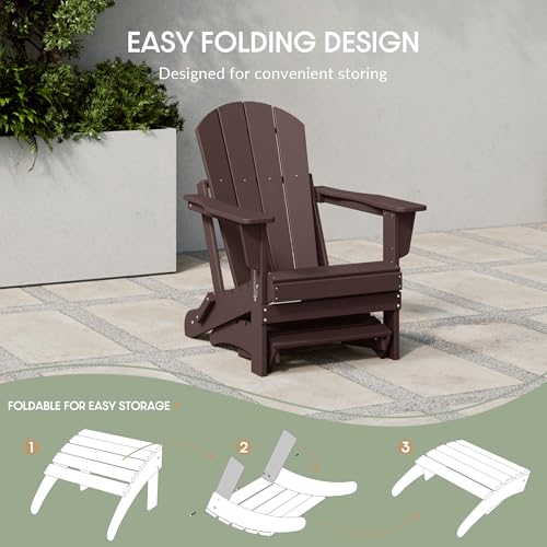 Outdoor Patio Adirondack Ottoman Foot Rest