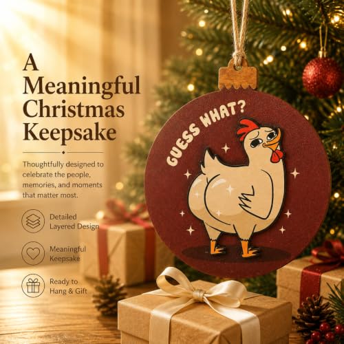 Funny Chicken Butt Christmas Ornaments 2026