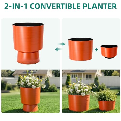 16.8" Planters for Outdoor Plants (2 Count)