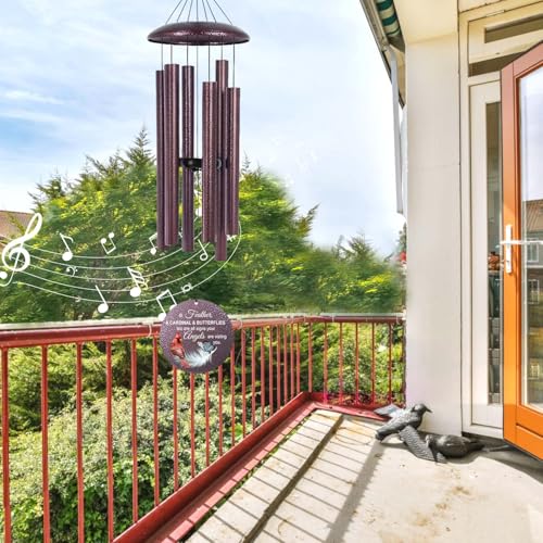 Custom Cardinal Wind Chimes for Loss of Lover Mom Dad