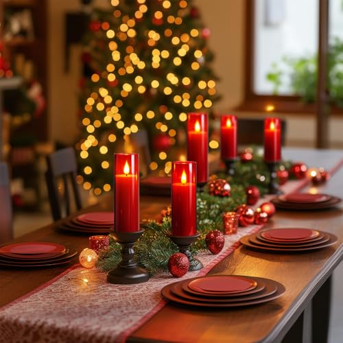 Christmas Red Flameless Candles (9 Count)