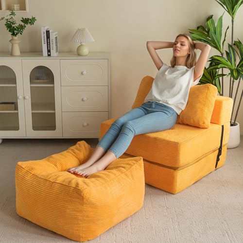 Square Stuffed Pouf Ottoman