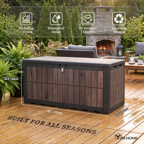 134 Gallon Outdoor Deck box w