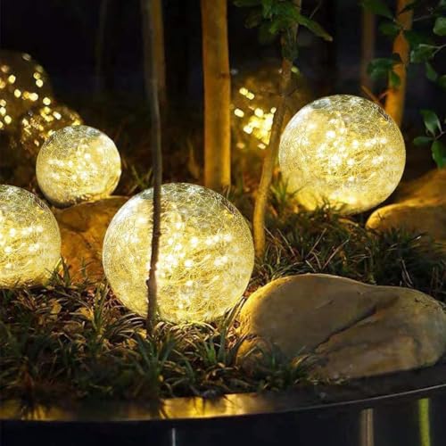 4 Pack 3.9" Solar Garden Lights Outdoor Waterproof (4 Count)