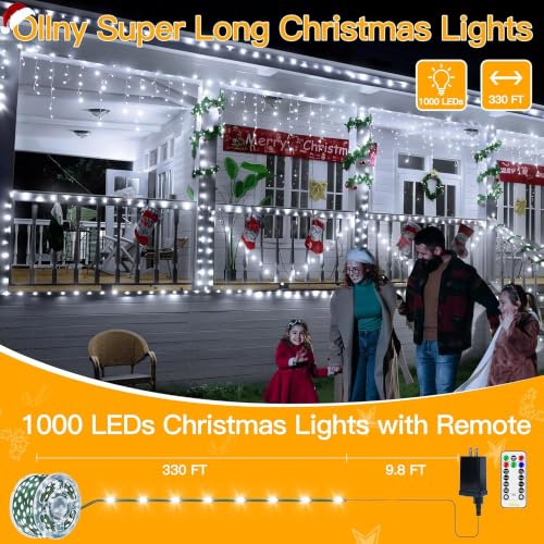 Christmas Lights 1000 LED 330 FT (330 Foot)