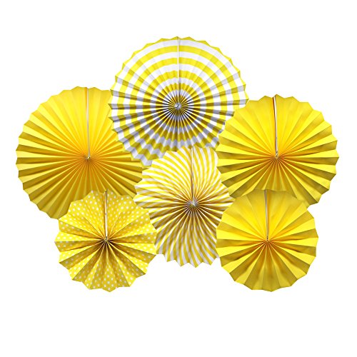 6 Pack Yellow Party Decorations (6 Count)