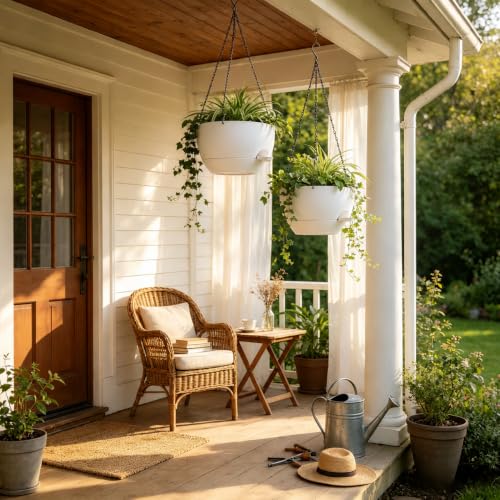 12" Self Watering Hanging Planters with Chains (2 Count)