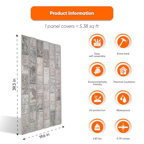 3D Brick Effect Wall Panels
