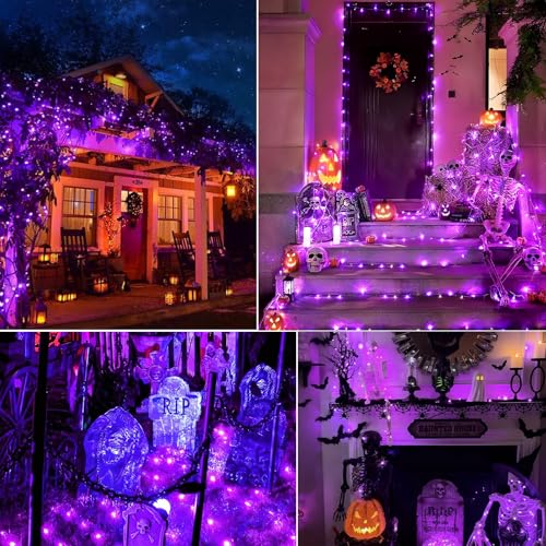 Halloween Purple Lights Decorations (50 Count)