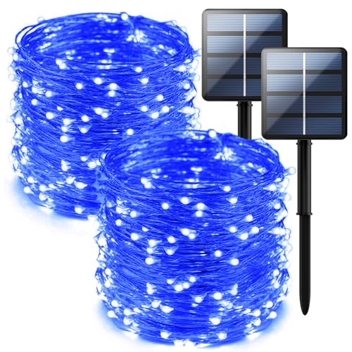 2 Pack 200 LED Solar Fairy Lights Outdoor (2 Count)