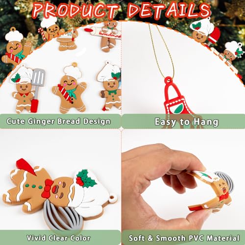 12pcs Gingerbread Christmas Decoration for Tree (12 Count)