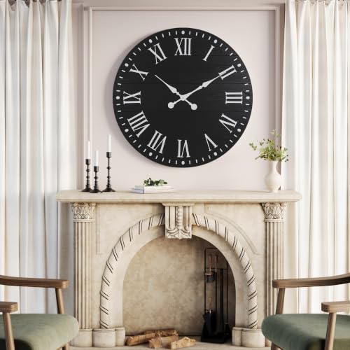 Large Wall Clock with Roman Numeral