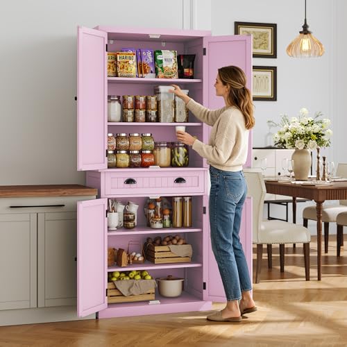 72" Tall Freestanding Pantry & Kitchen Storage Cabinet