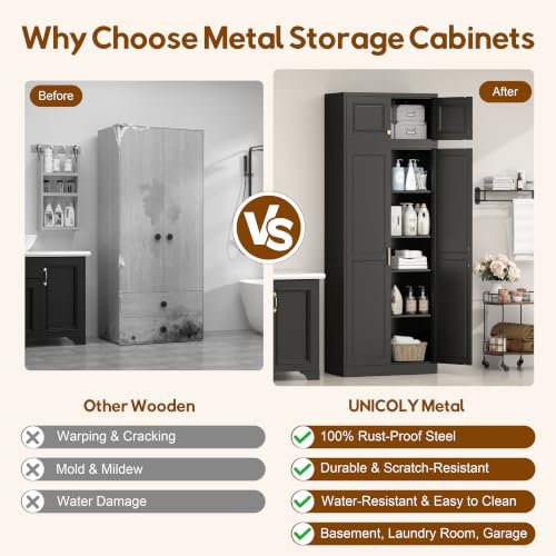 86.6" Kitchen Pantry Cabinet