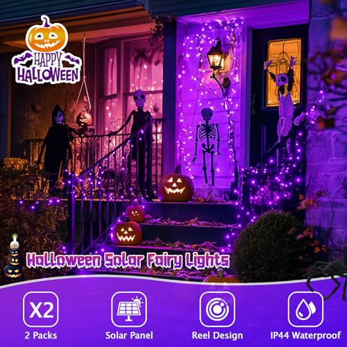 2 Pack Solar Halloween Lights (66 Foot)