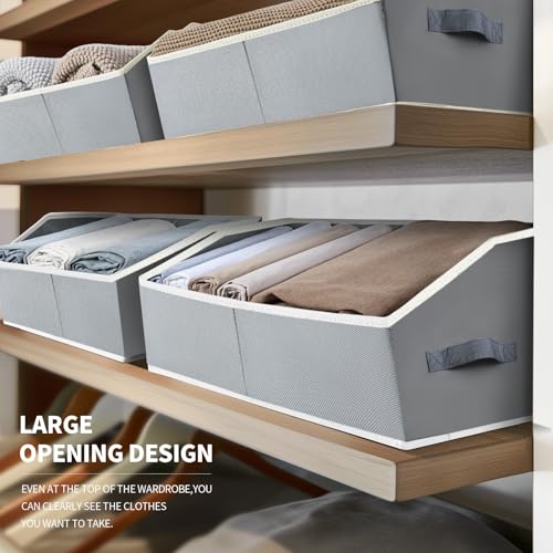Trapezoid Storage Baskets for Shelves (4 Count)