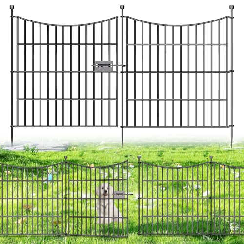 No Dig Dog Fence Outdoor for Yard with Gate