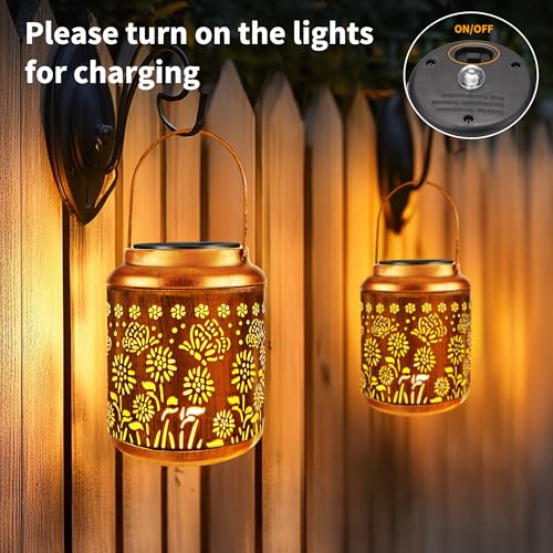 Butterfly Solar Lantern Lights 2 Pack (2 Count)