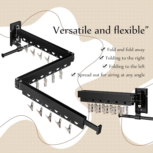 Wall Mounted Collapsible Clothes Drying Rack
