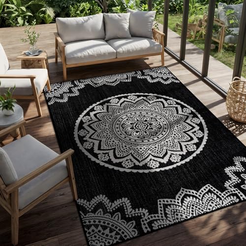 Outdoor Rug 5x7 Modern Area Rugs for Indoor and Outdoor Patios and Porches