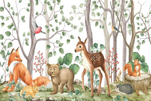 Cute Forest Animals Green Plants Trees