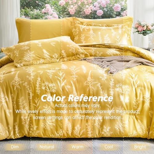 Bright Yellow Bed in a Bag Queen 7 Pieces