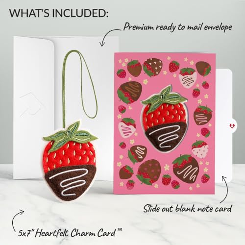 Sweet Strawberry Felt Keepsake Birthday & Everyday Card